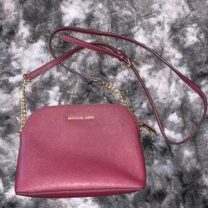 Michael Kors Crossgrain Leather Dome CrossbodyBag